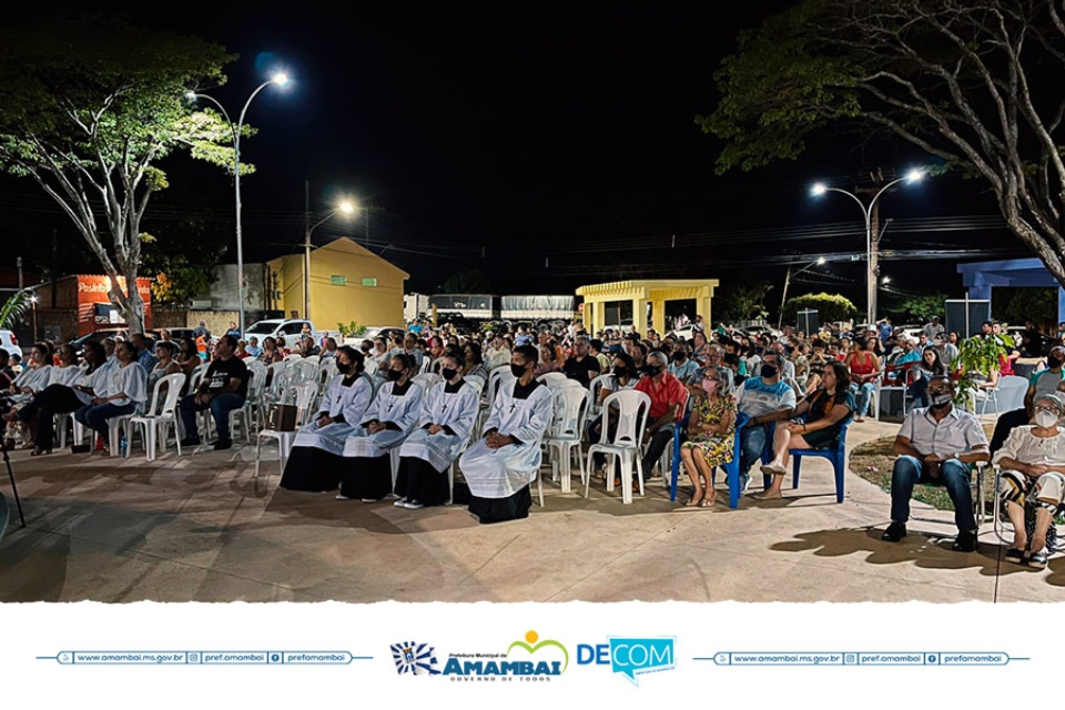 Prefeitura de Amambai inaugura obra 182: reconstrução e adequação da praça São José