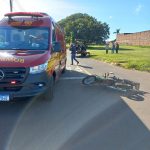 Motociclista fica ferido após colidir com trator em Amambai