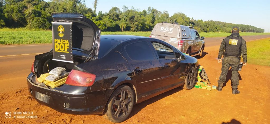DOF prende homem com drogas escondidas em carro, entre Amambai e Caarapó