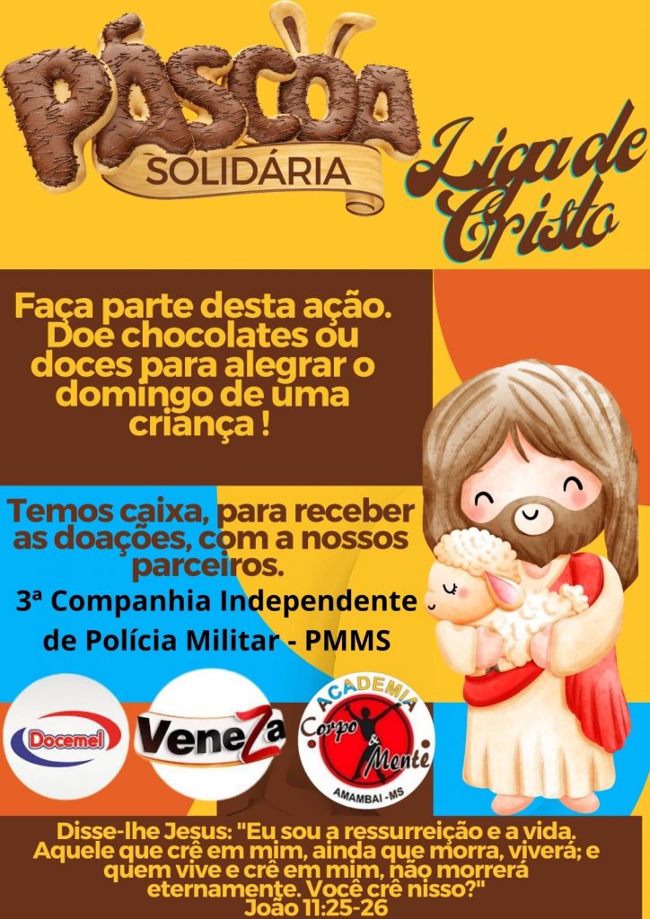 Saiba como trazer alegria e doçura para crianças carentes nesta Páscoa em Amambai Saiba como trazer alegria e doçura para crianças carentes nesta Páscoa em Amambai