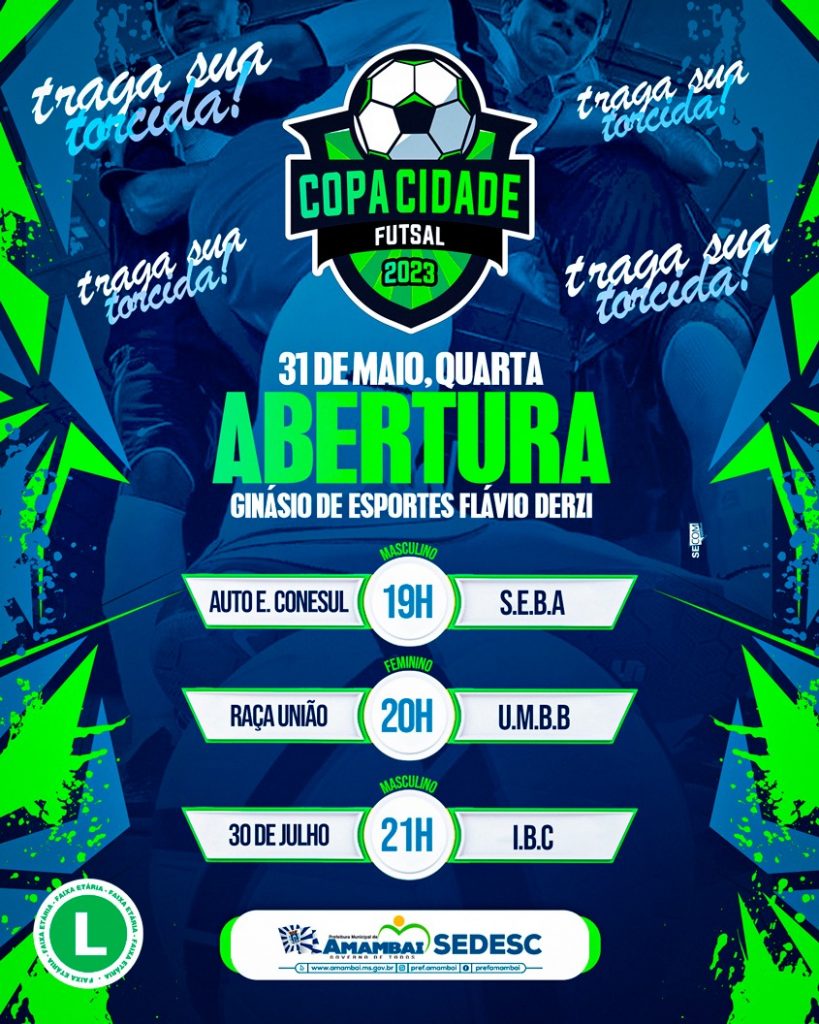 Copa Cidade de Futsal tem início nesta quarta-feira (31), às 19h Copa Cidade de Futsal tem início nesta quarta-feira (31), às 19h