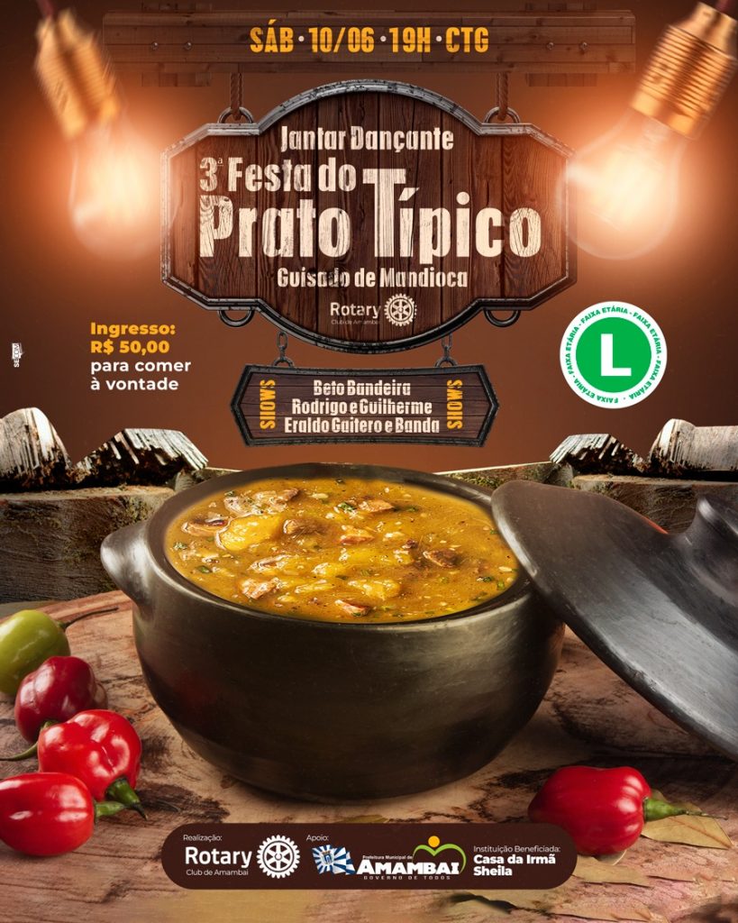 É amanhã! Participe da 3º Festa do Prato Típico de Amambai É amanhã! Participe da 3º Festa do Prato Típico de Amambai
