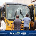 Prefeito e vereadores visitam Garagem Central e discutem desafios do transporte escolar em Amambai