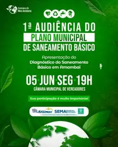 Semana do Meio Ambiente: programação começa nesta segunda com Audiência Pública do Plano de Saneamento Básico