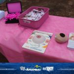 Mulheres de Amambai participam de atividade da campanha Outubro Rosa com aulão de ginástica laboral