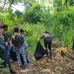 Alunos, servidores e militares realizam ação de preservação ambiental no Córrego Retiro