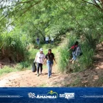 Alunos, servidores e militares realizam ação de preservação ambiental no Córrego Retiro