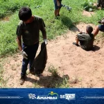 Alunos, servidores e militares realizam ação de preservação ambiental no Córrego Retiro