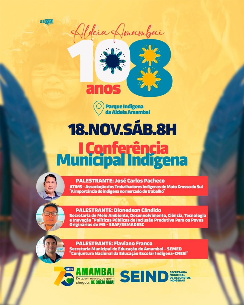 Aldeia Amambai-Guapoy comemora 108 anos com ampla programação Aldeia Amambai-Guapoy comemora 108 anos com ampla programação