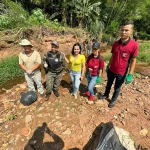 Alunos, servidores e militares realizam ação de preservação ambiental no Córrego Retiro