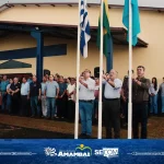 Prefeitura de Amambai, Governo do Estado, Grupo Solo Mio e Câmara Municipal inauguraram Escola Novo Horizonte