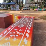 Arte na Praça: Miguela Peralta Moura transforma o céu da fronteira em identidade visual e afeto coletivo