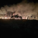 Bombeiros de Amambai combatem dois incêndios de grandes proporções em áreas indígenas neste domingo