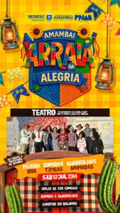 Amambai Arraiá da Alegria promete noite de festa, sabores e cultura neste sábado, dia 12