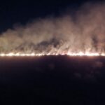 Bombeiros de Amambai combatem dois incêndios de grandes proporções em áreas indígenas neste domingo