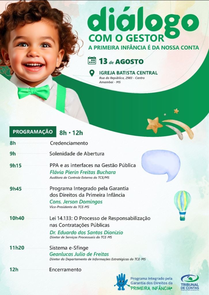 Primeira infância em pauta: TCE-MS realiza evento com gestores e autoridades em Amambai