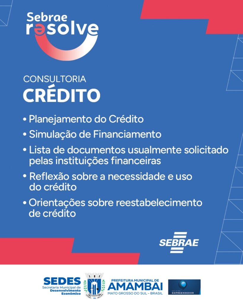 Consultoria gratuita orienta empreendedores urbanos e rurais sobre uso estratégico do crédito
