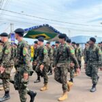 Desfile cívico-militar abre programação de aniversário de 77 anos de Amambai