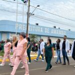 Desfile cívico-militar abre programação de aniversário de 77 anos de Amambai