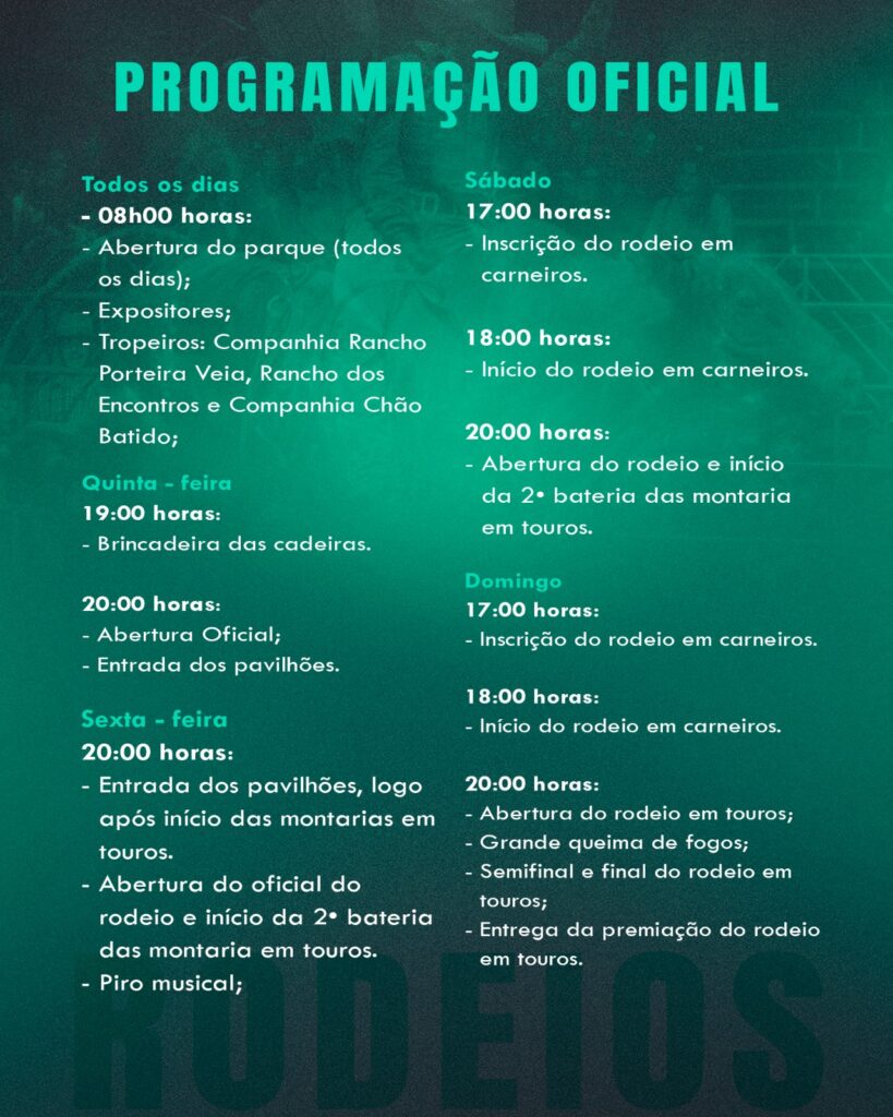 Expobai 2025: programação reúne palestras, shows, rodeios e comemorações dos 77 anos de Amambai