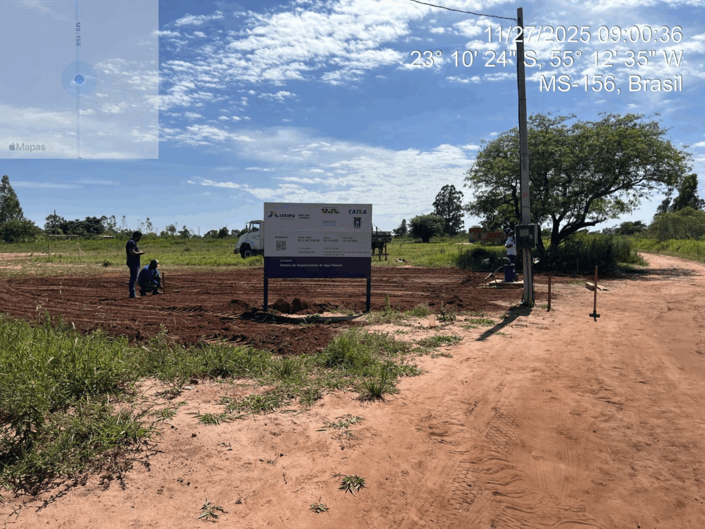 Obras do poço artesiano da Aldeia Limão Verde entram na fase final e água é aprovada como potável