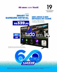 Gazin comemora 60 anos com programação especial na loja de Amambai neste sábado (13)