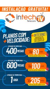 Procurando internet em Amambai? Intech Telecom TV oferece instalação gratuita e planos a partir de R$ 80 Procurando internet em Amambai? Intech Telecom TV oferece instalação gratuita e planos a partir de R$ 80