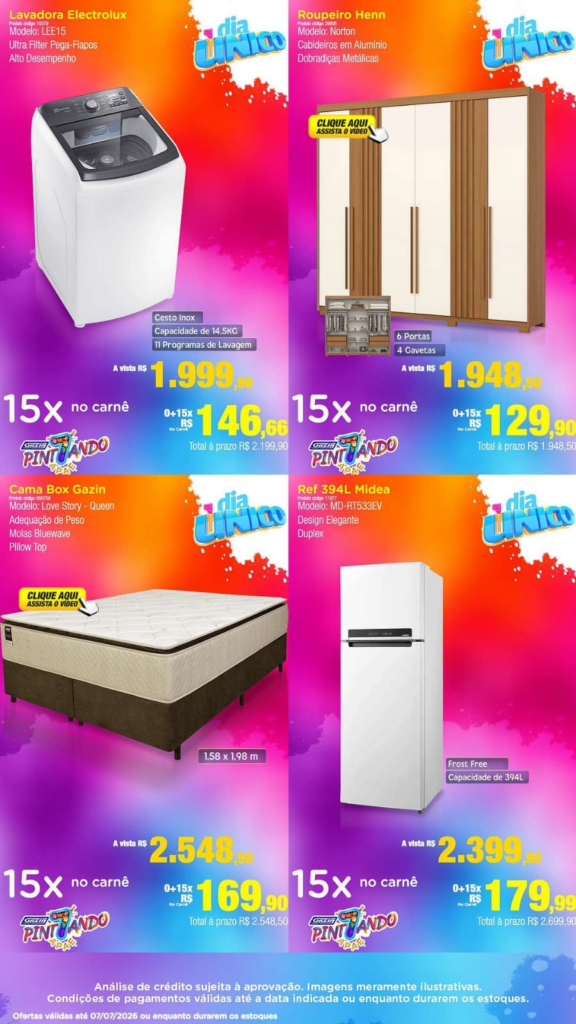 É hoje: Dia Único Gazin 7/7 tem ofertas imperdíveis em Amambai É hoje: Dia Único Gazin 7/7 tem ofertas imperdíveis em Amambai