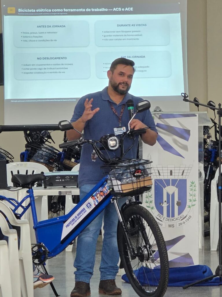 Prefeitura de Amambai entrega bicicletas elétricas para ACS e ACE