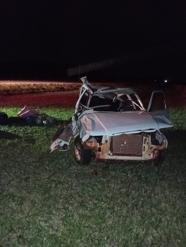 Capotamento deixa duas pessoas feridas na rodovia entre Amambai e Caarapó