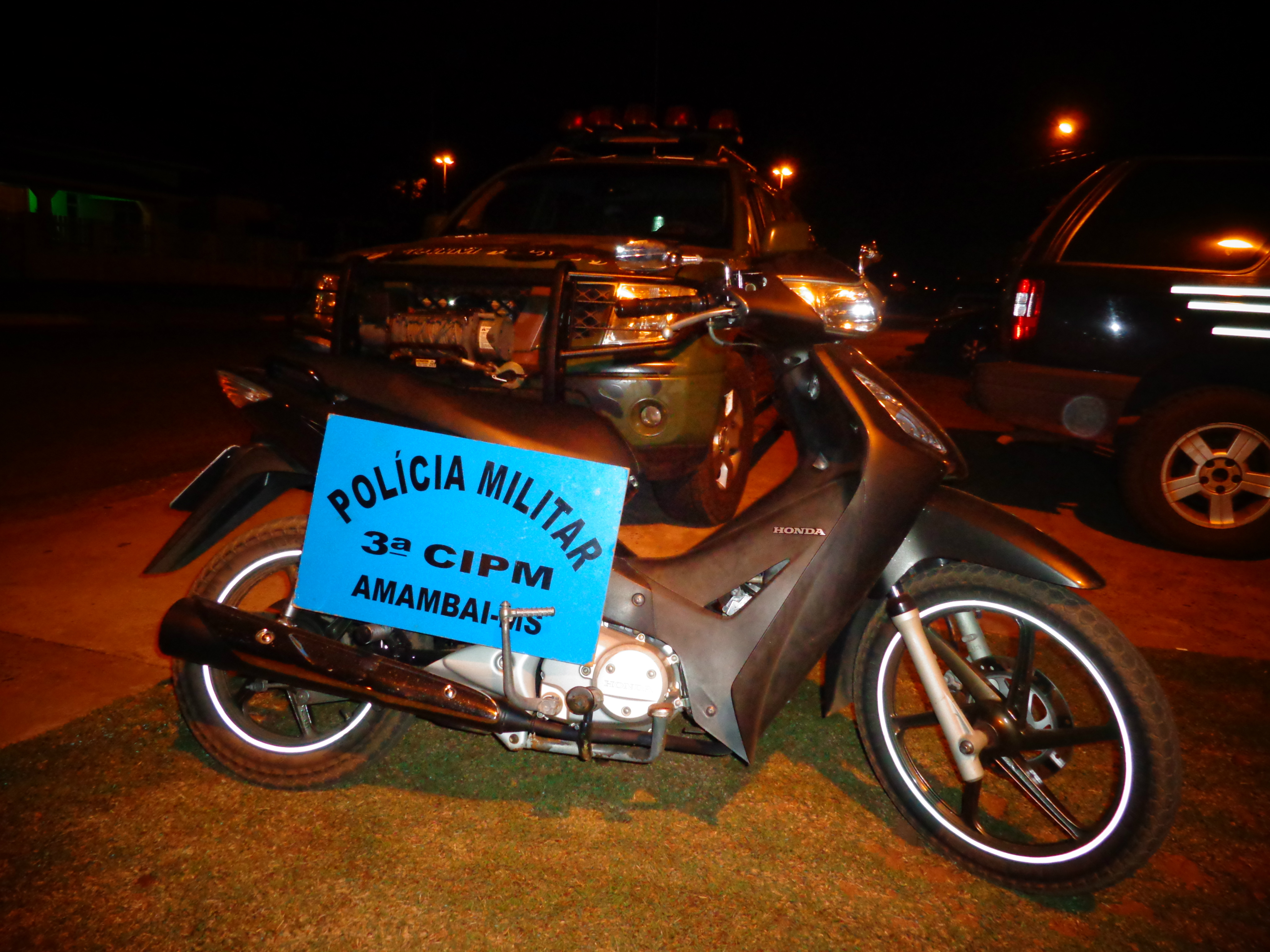 Polícia Militar prende autor de furto em flagrante e recupera moto em Amambai