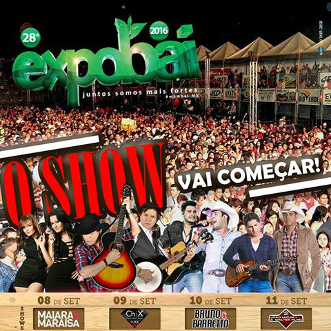 Programação deste sábado (10) da 28ª Expobai Programação deste sábado (10) da 28ª Expobai