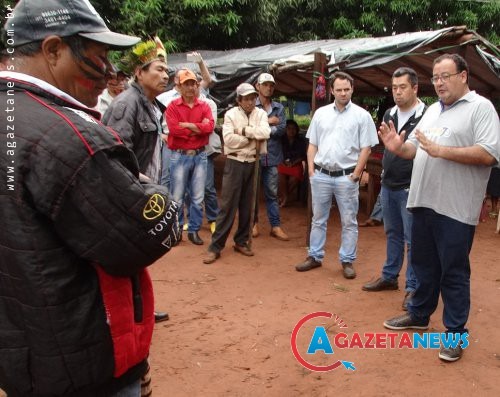 Prefeitura de Amambai anuncia construção de poço na Aldeia Limão Verde Foto: Vilson Nascimento
