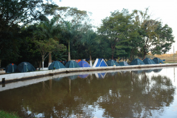 Acampamento inslatado no Balneário do FetterFoto: Moreira Produções