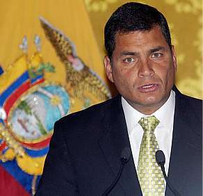 Presidente do Equador sinaliza que pode dissolver Congresso e antecipar eleições Presidente do Equador, Rafael Correa.