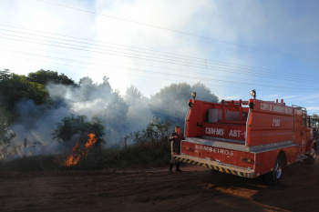 O fogo foi controlado pelo Corpo de BombeirosFoto: Moreira Produções