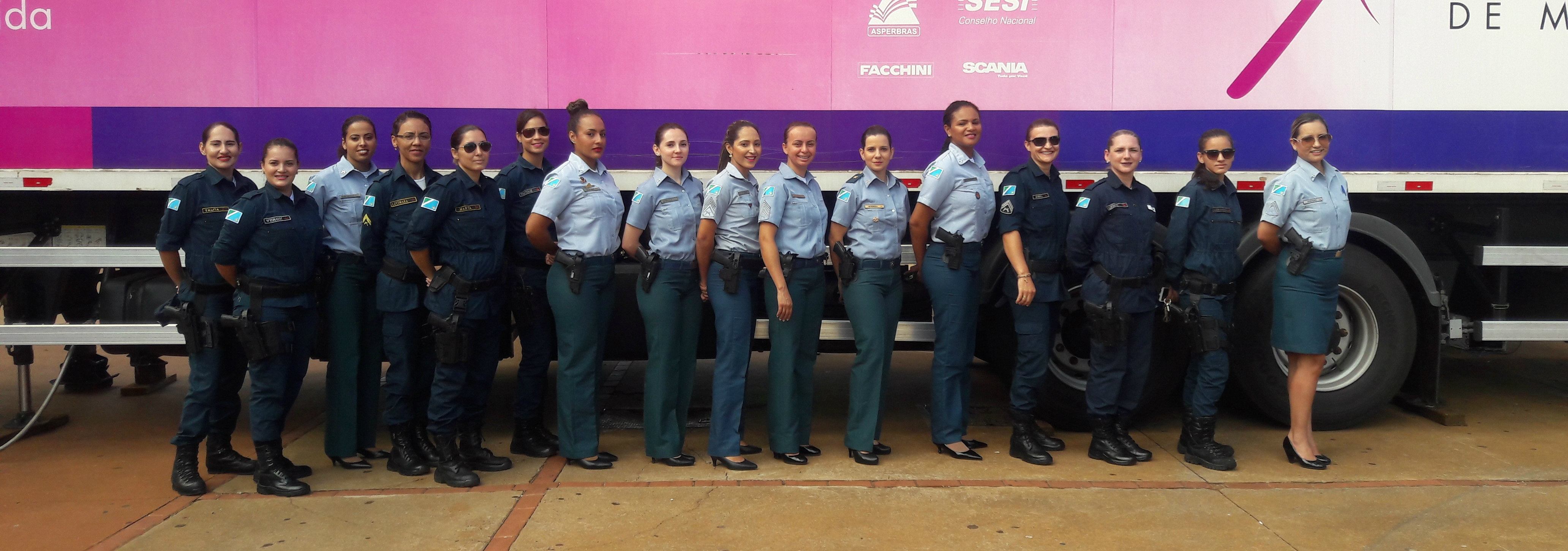Policiais femininas do 3º BPM. / Foto: Cabo PM Rogério Fernandes