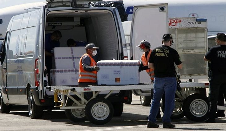 MS recebe novos lotes com 63.220 doses de vacina contra Coronavírus Foto: Edemir Rodrigues
