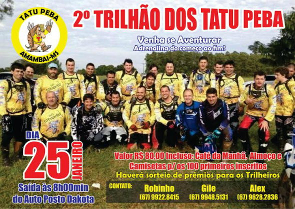 Encontro de trilheiros deve reunir 150 pilotos em Amambai neste domingo (25) Pilotos do MS, PR e do Paraguai confirmaram presença no eventoFoto: Divulgação