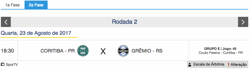 Jogo de hoje (23) - Brasileiro Sub-20 - Segunda Fase Jogo de hoje (23) - Brasileiro Sub-20 - Segunda Fase