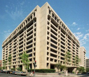 Sede do FMI, em Washington. Foto: FMI. Foto: Divulgação