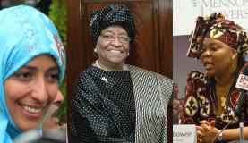 Das 130 premiações do Nobel da Paz, 17 foram para mulheres; conheça cada uma Karman, Johnson-Sirleaf e Gbowee foram premiadas por sua luta para a segurança das mulheres / Matthew Russell Lee / United States Department of State / Jon Styer - Eastern Mennonite University