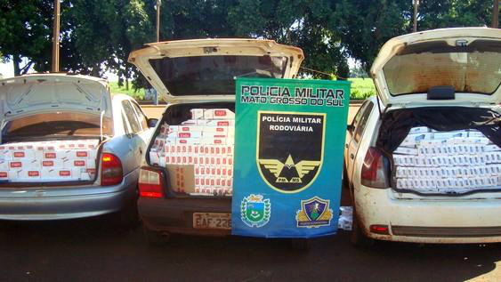 DOF e Polícia Rodoviária Estadual apreendem 153,4 mil pacotes de cigarros