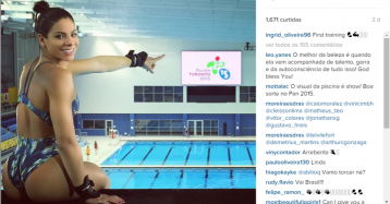 Saltadora brasileira no Pan se choca com comentários em foto de maiô Saltadora brasileira no Pan se choca com comentários em foto de maiô