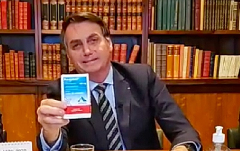 Juíza proíbe que governo federal faça campanha de kit-covid e tratamento precoce Bolsonaro é um entusiasta de medicamentos que não têm comprovação científica no tratamento da doença - Reprodução