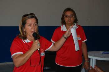 Presidente do Simted de Amambai participa de Assembleia Geral da Fetems Olga afirma que a categoria deve se manter atenta e mobilizada para garantir as conquistas que o magistério precisa / Foto: Moreira Produções