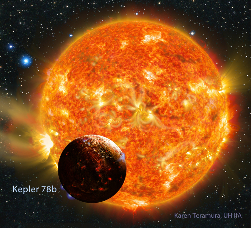 FOTO: Ilustração do exoplaneta Kepler-78b e sua estrela, a Kepler-78, que estão a 664 anos-luz da Terra.
