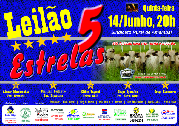 Teixeira Mattos realiza leilão nesta quinta-feira (14)