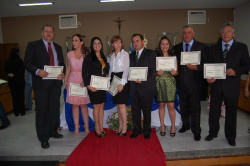 Os vereadores diplomados do município de Cel. Sapucaia.