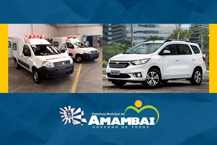 Prefeitura de Amambai recebe duas ambulâncias e um Chevrolet Spin Foto: Decom